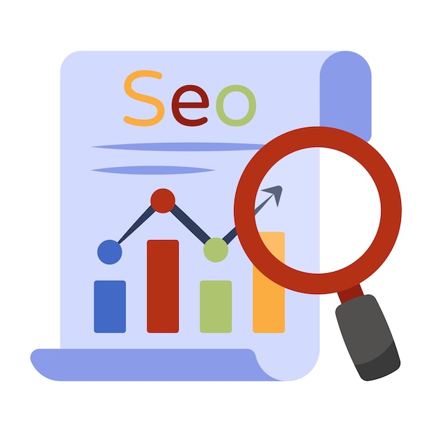 Modern design icon of seo analysis