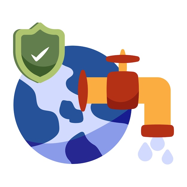 Vector modern design icon of world water day