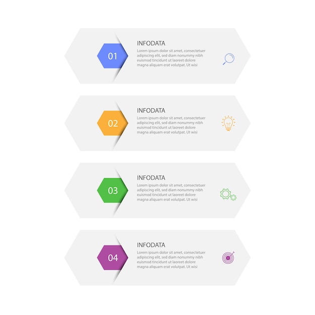 Vettore del modello di infografica dal design moderno