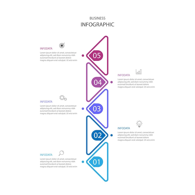 Vettore del modello di infografica dal design moderno