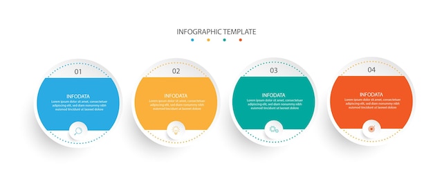 Вектор шаблона инфографики современного дизайна