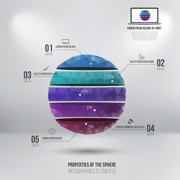 Modello di infografica design moderno