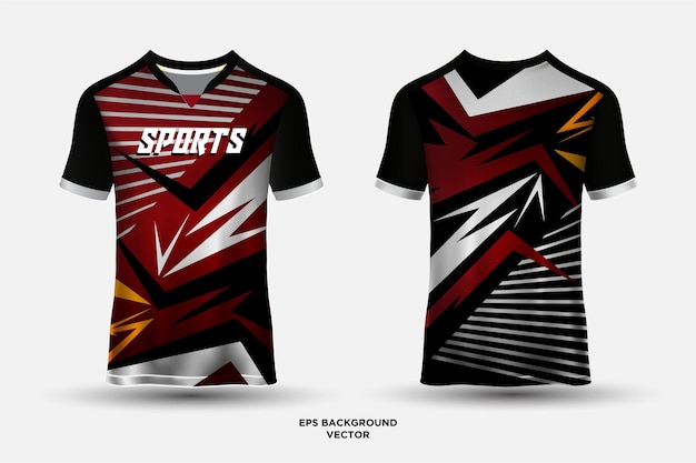 Vector modern design jersey t-shirt sport geschikt voor racen voetbal e sports