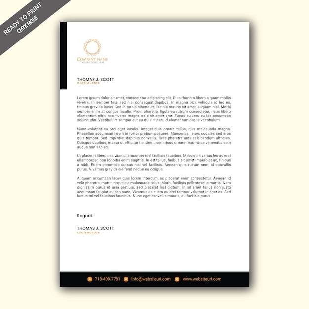 Modern design Letterhead Template