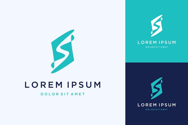 Modern design logo or monogram or initials S