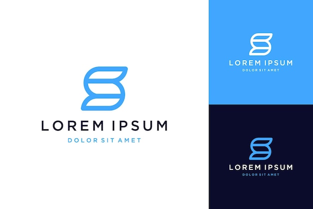 Modern design logo or monogram or initials S