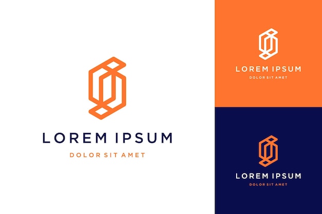 Modern design logo or monogram or letter S