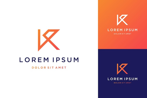 Modern design logo's of monogrammen of initialen k