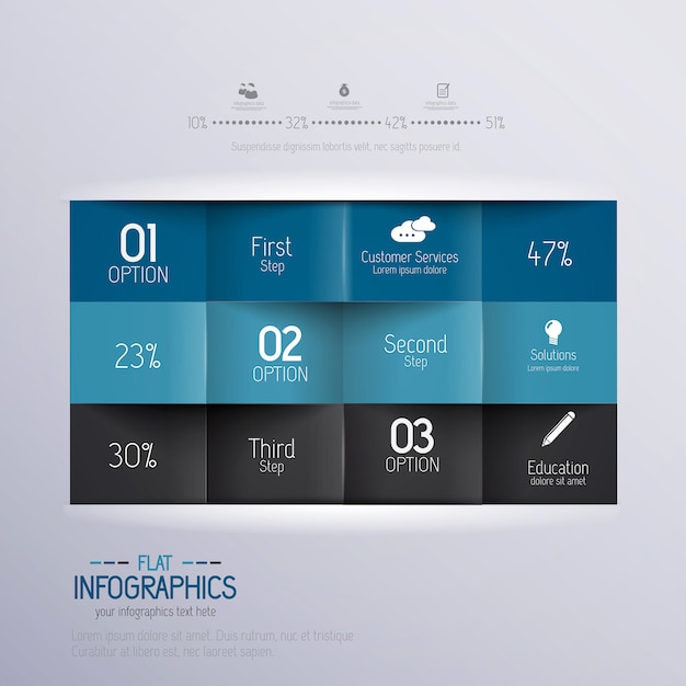 Design moderno modello minimo di infografica - può essere utilizzato per infografica, banner numerati, linee di ritaglio orizzontali, grafica o sito web.