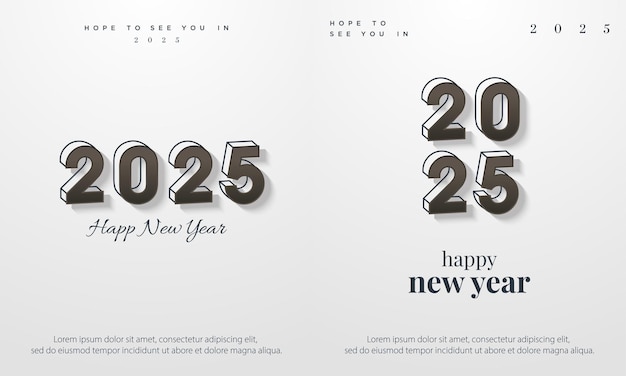 modern design premium background 2025 on white background premium happy new year 2025 for posters banners and pamphlets