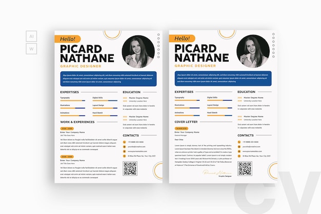 modern design resume cv
