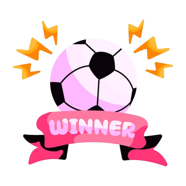 サッカーの現代的なデザインのステッカー