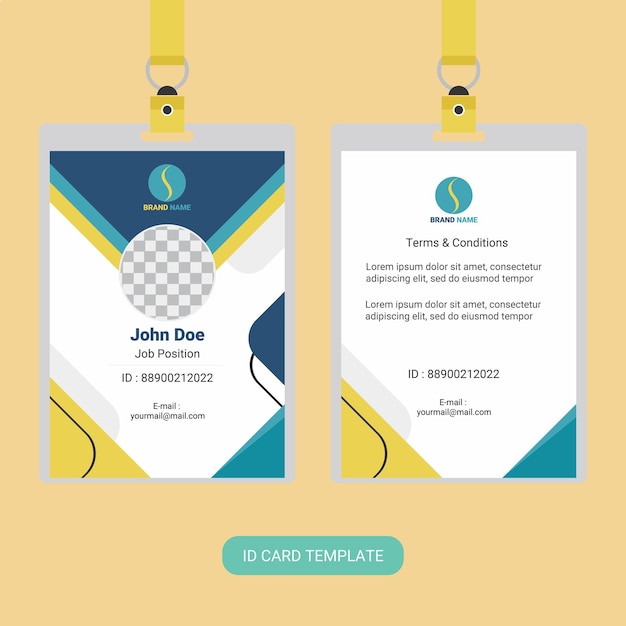 Vector modern design template for infographics, modern name card template blue theme