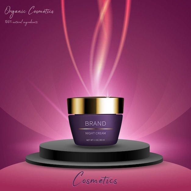 a modern design template for a premium quality cream