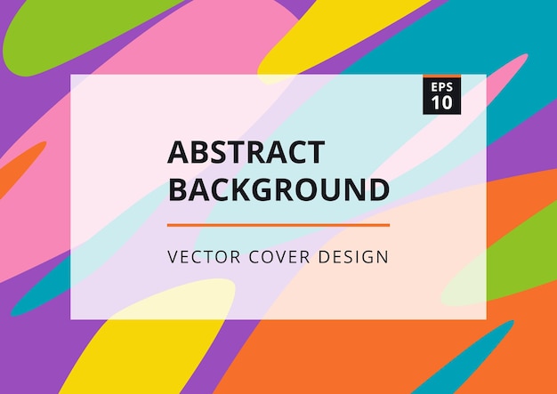 Modern design template with abstract fluid shapes in bright colors