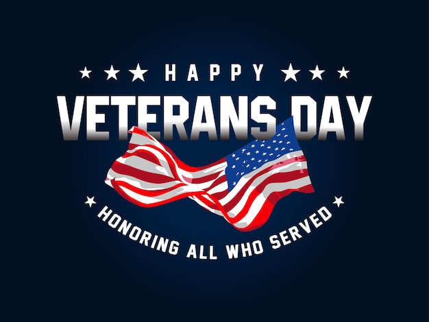 Vector modern design vector illustration veterans day