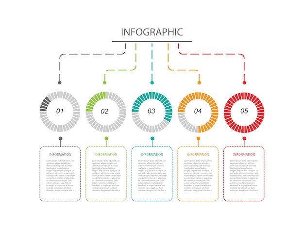 Modern design vector infographic bedrijf met 6 stappen