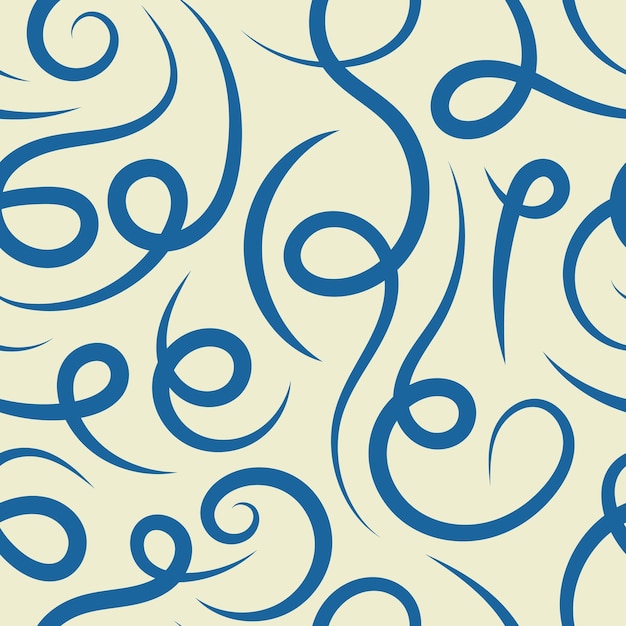 Vector modern design with smooth blue lines creating a dynamic seamless pattern