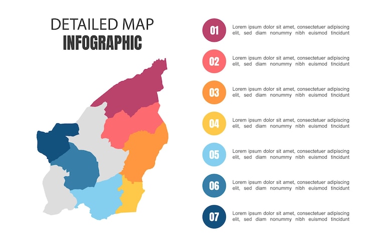 Vector modern detailed map infographic of san marino