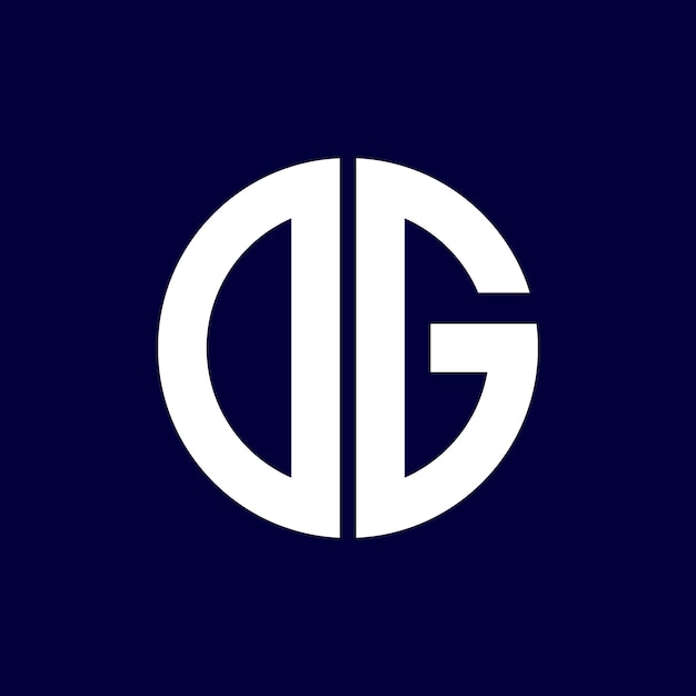 Vector modern dg circle logo design