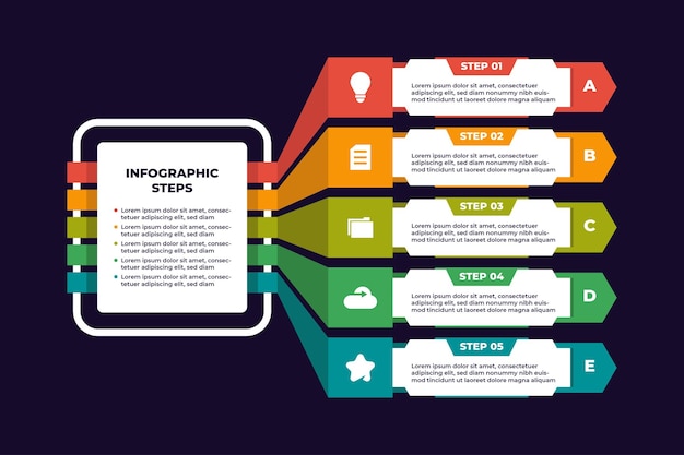 Modern diagram business infographic template