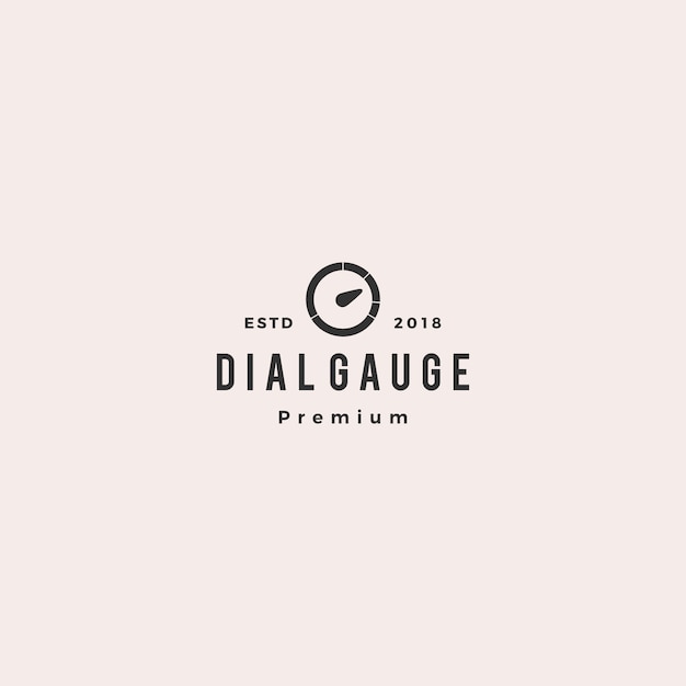 Vector modern dial gauge logo vector illustration