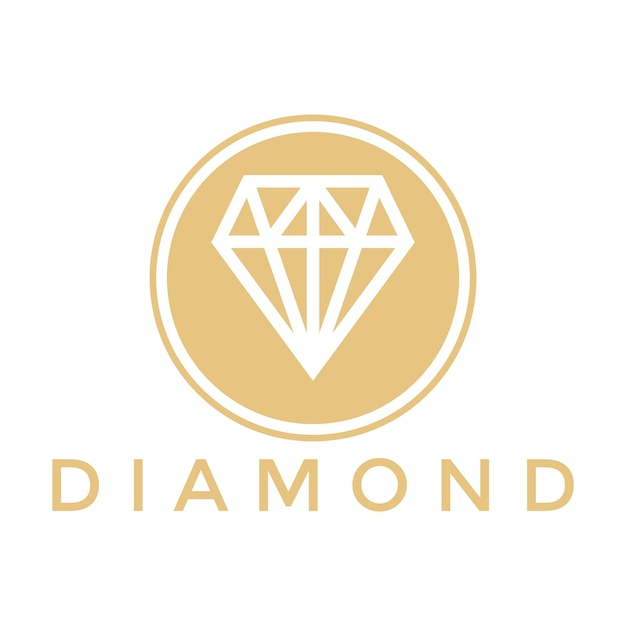 Modern diamond vector logo template