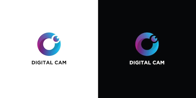 Modern digitaal camera-logo-ontwerp