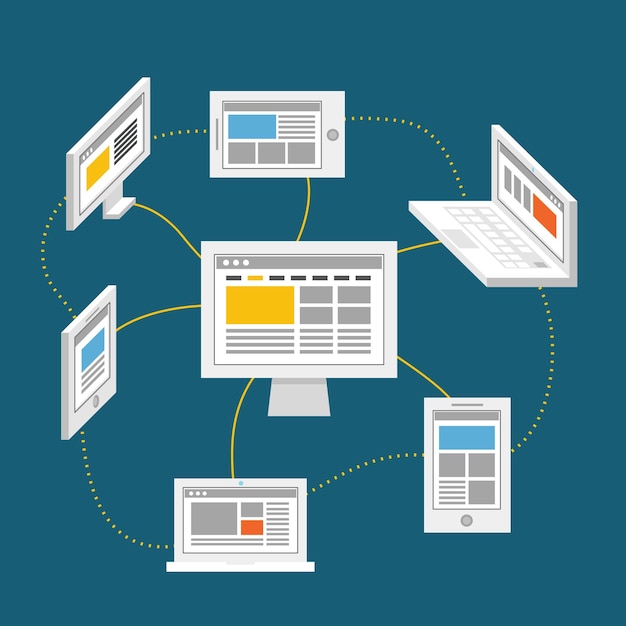 Modern digitaal netwerk abstract schema