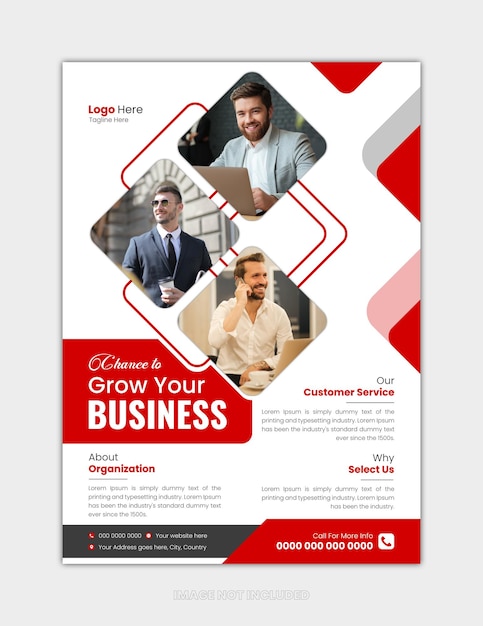 Vector modern digital business flyer template