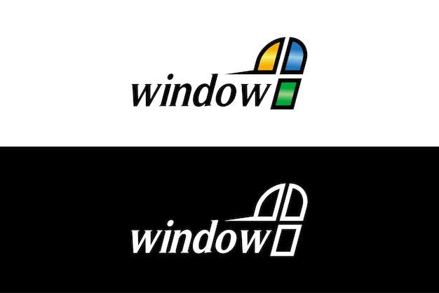 Design moderno del logo delle finestre colorate digitali