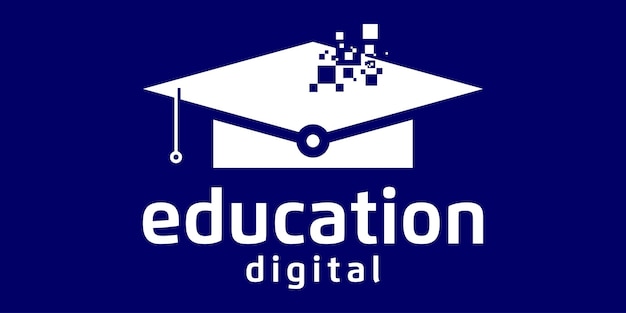 Векторная иллюстрация логотипа современного цифрового образования
