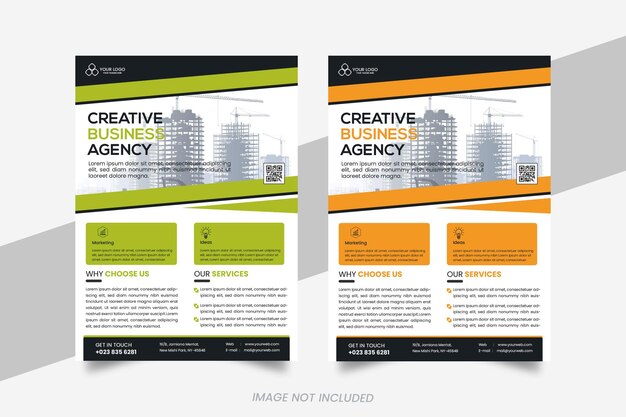 Vector modern digital marketing agency corporate flyer design template