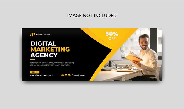 Modern digital marketing agency facebook banner template