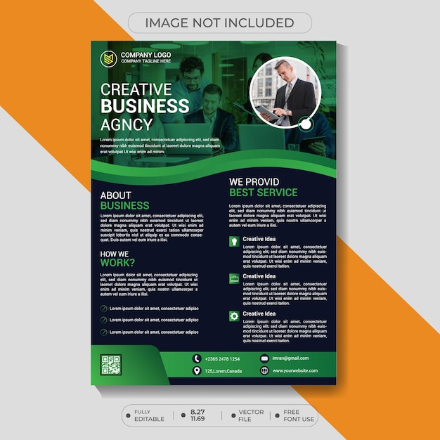 Modern digital marketing agency flyer template