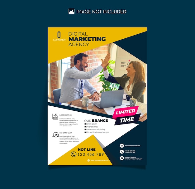 Modern digital marketing agency flyer template