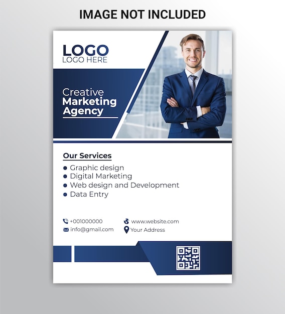 Modern digital marketing agency flyer template