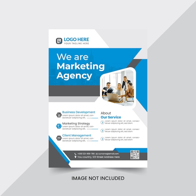 modern digital marketing agency flyer template