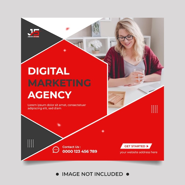 Modern digital marketing agency social media