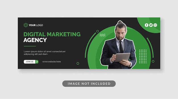 Modern digital marketing banner template