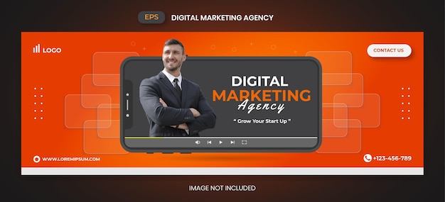 Modello moderno per banner di marketing digitale