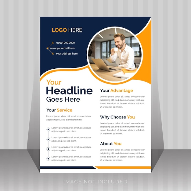 Modern digital marketing business flyer template