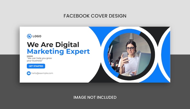Обложка Facebook агентства современного цифрового маркетинга и корпоративного бизнеса