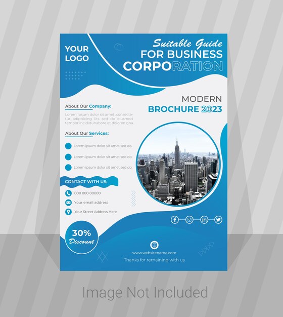 Vector modern digital marketing flyer template design for your business