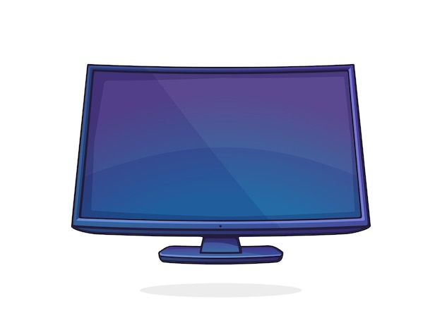 Modern digital smart TV with full ultra HD display Vector illustration