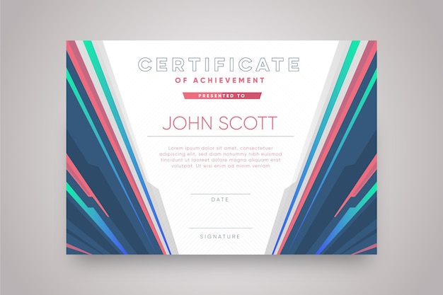 Vector modern diploma template