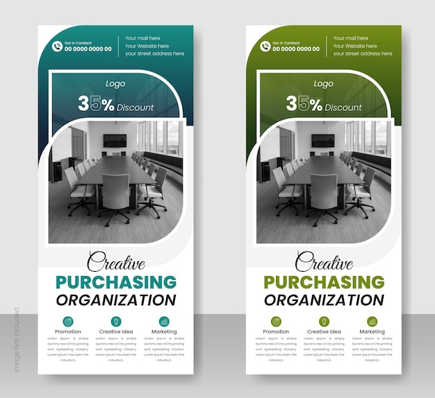 Modern dl flyer or rack card design template