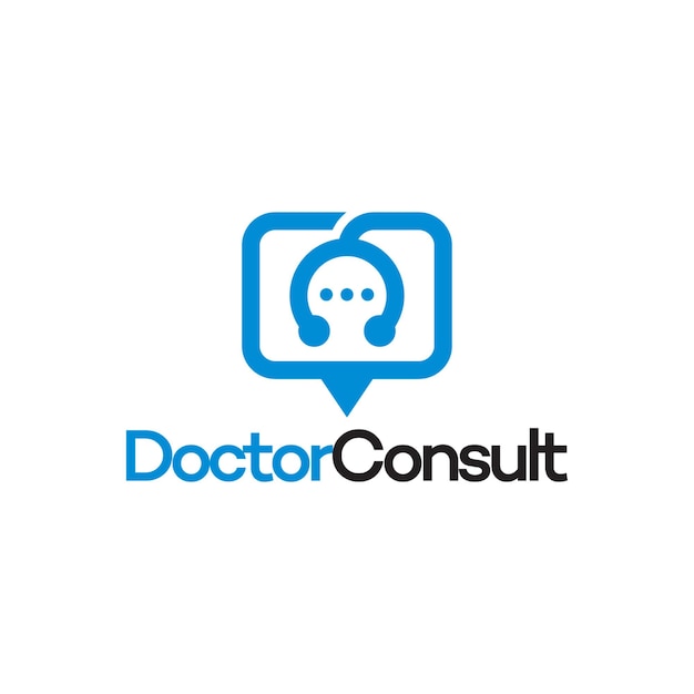 Modern doctor app logo, doctor consult logo template designs