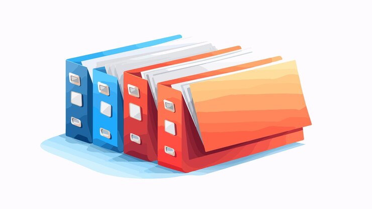 Vector modern document folder design concept