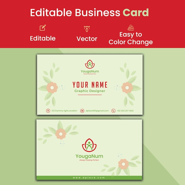 modern doted business card clean editable business card